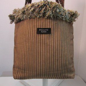 Bagolitas by Janice Stripped Cloth Shoulder Tote